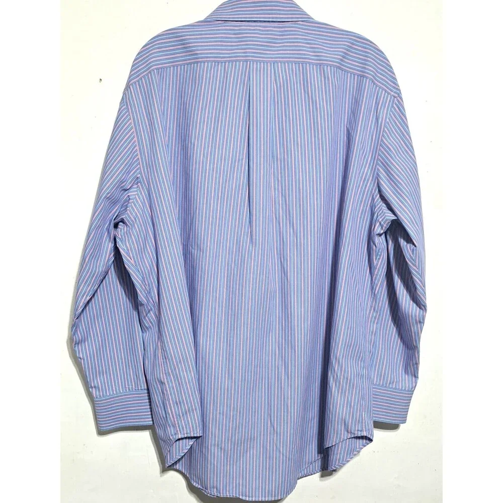 Vintage Ralph Lauren Shirt Mens 17 extra Large  Stripe Preppy Long Sleeve NWOT - Picture 5 of 8